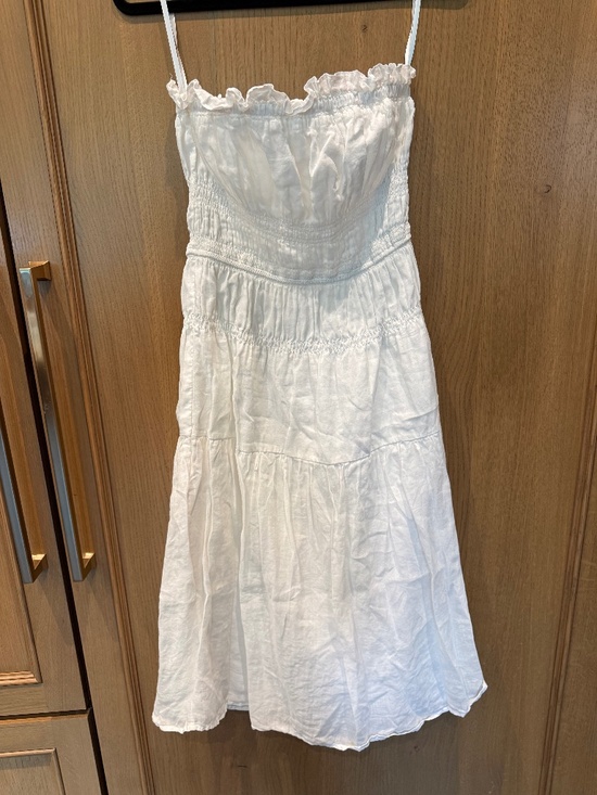 Frame Dresses & Skirts - Frame White Strapless Dress S/P